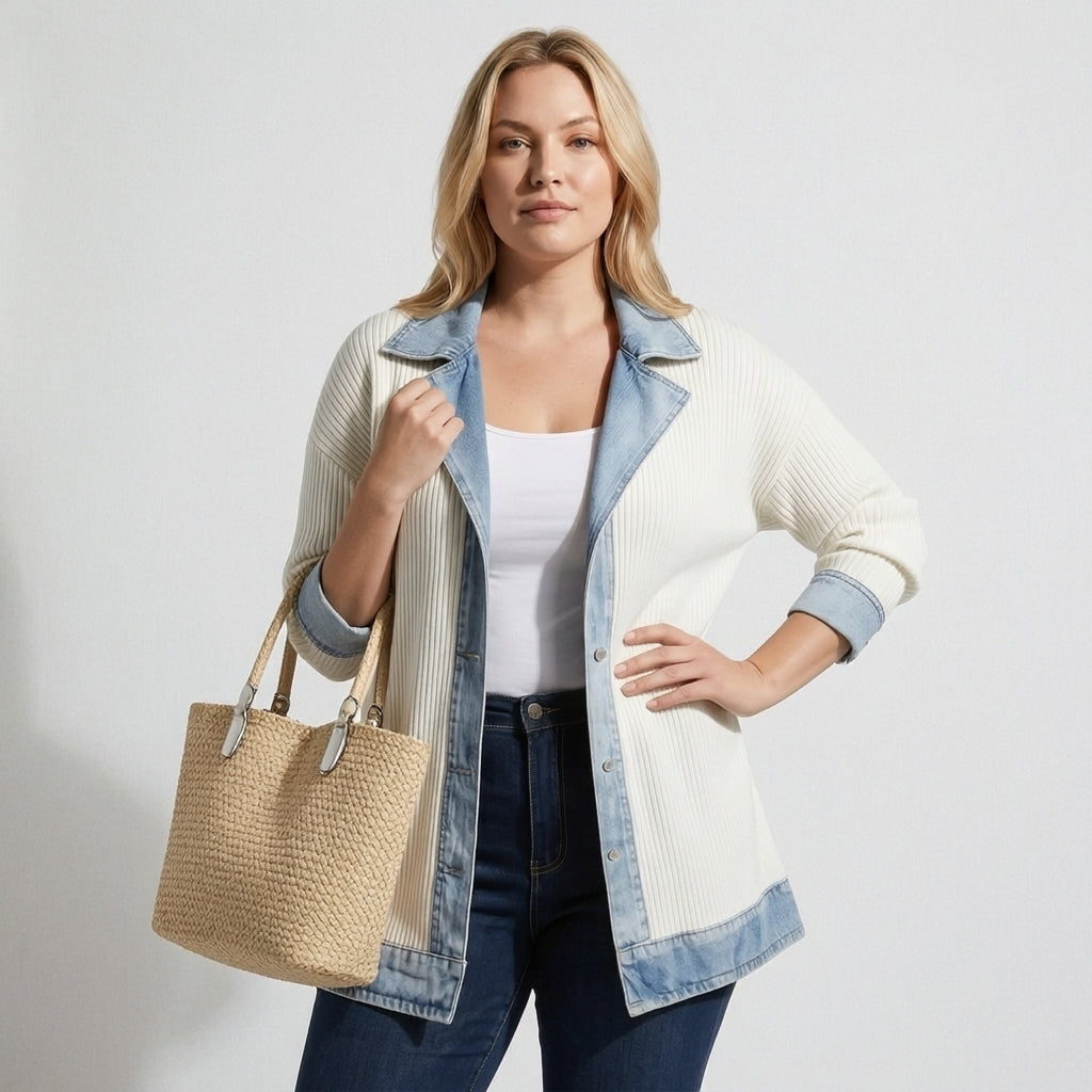 THE LIORÀ — Knitted denim jacket